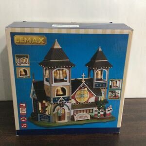 Lemax Christmas Chimes Church Village Collection Multicolor Accessory Damaged